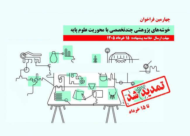 تمدید فرصت مشارکت در تشکیل خوشه‌های پژوهشی چندتخصصی علوم پایه